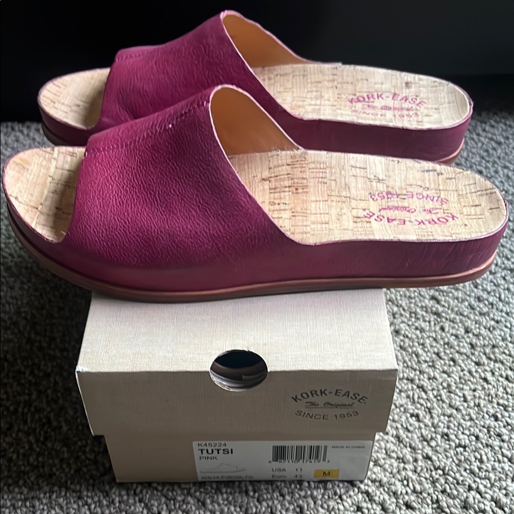 Women's Kork - Ease Tutsi Fuchsia Pink Slide Sandals. Size 11 - Picture 4 of 6